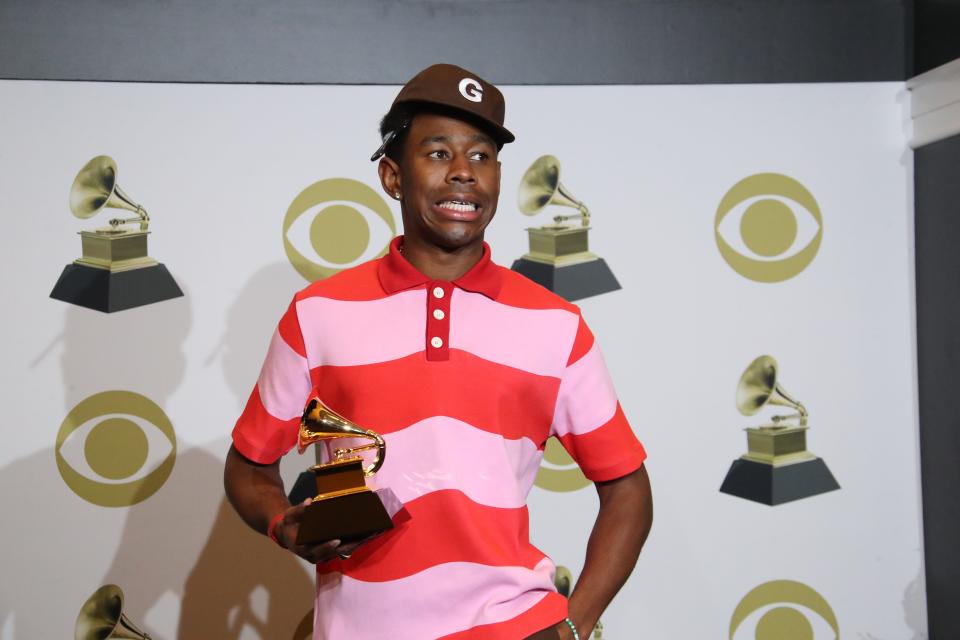 Tyler, The Creator at the Grammys on Jan. 26, 2020.