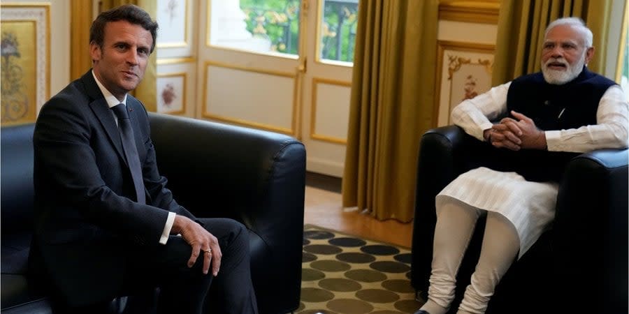 French President Emmanuel Macron and Indian Prime Minister Narendra Modi discussed the issue of a peace agreement for Ukraine