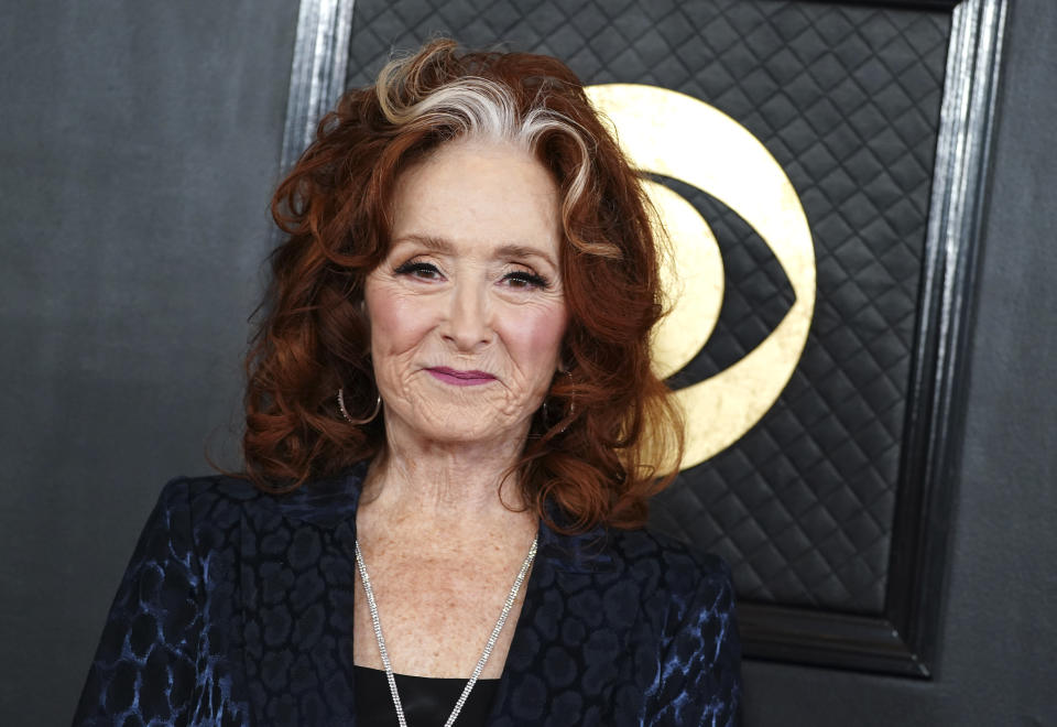 Bonnie Raitt arrives at the 65th annual Grammy Awards on Sunday, Feb. 5, 2023, in Los Angeles. (Photo by Jordan Strauss/Invision/AP)