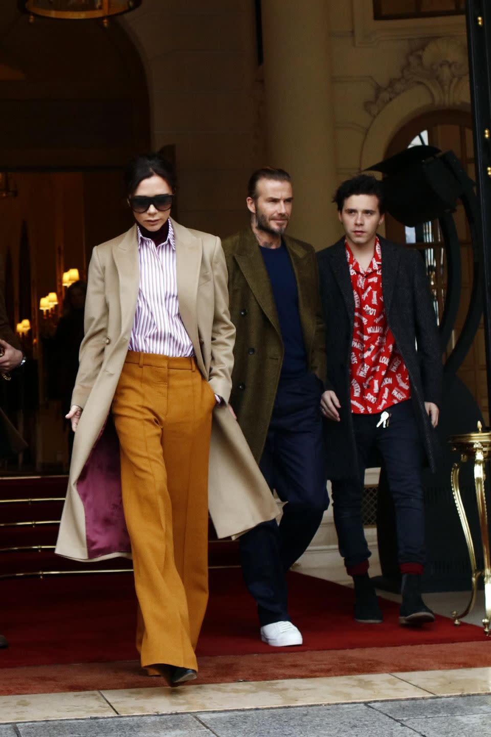 The family was snapped looking extremely stylish as they left the hotel. Source: Getty