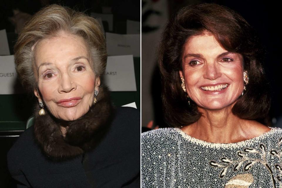 <p> Sylvain Gaboury/Patrick McMullan via Getty</p> Lee Radziwill (left) and Jacqueline Kennedy