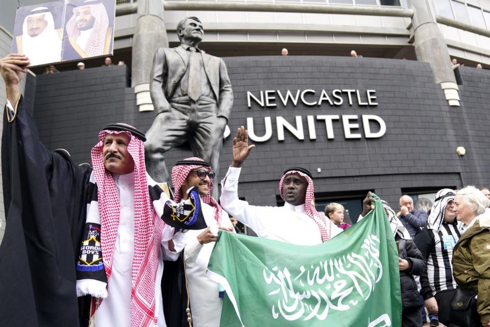 Saudi-owned Newcastle are among the clubs backing Man City (PA Archive)