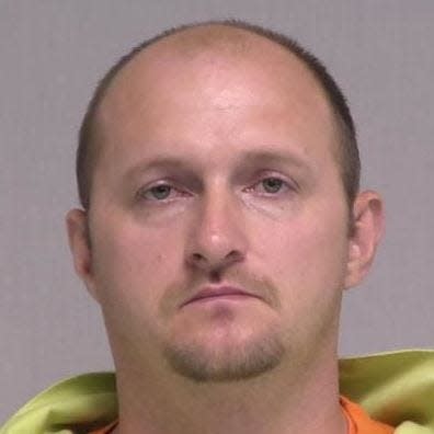 William Hale is pictured in a mug shot the day he was arrested in connected with the road rage fight.