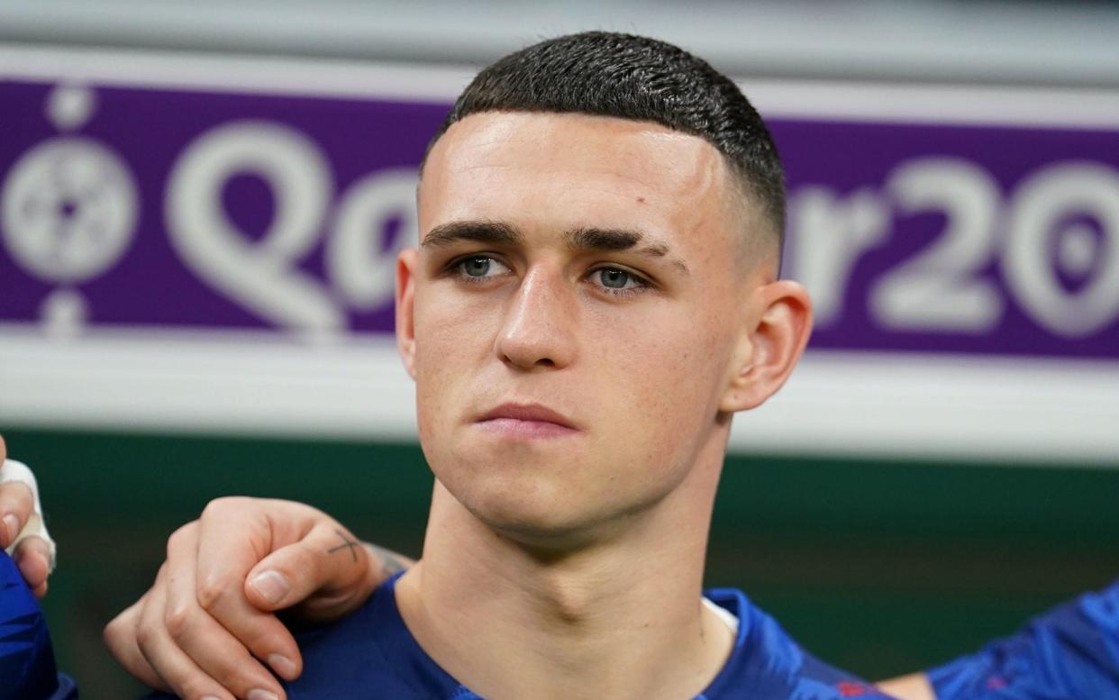 England's Phil Foden before the FIFA World Cup Group B match at the Al Bayt Stadium in Al Khor, Qatar. Picture date: Friday November 25, 2022. PA Photo. See PA story WORLDCUP England. - Mike Egerton/PA Wire