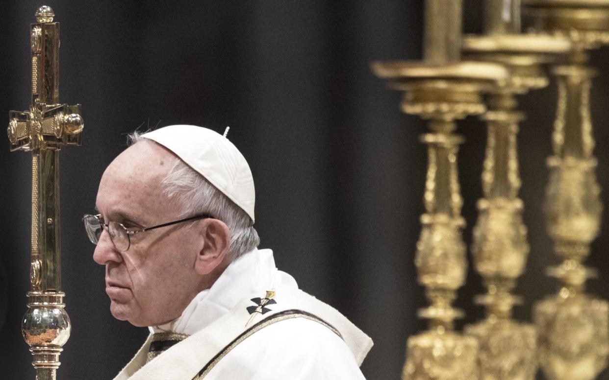 Pope Francis during a Mass in St Peter's Basilica in January - Corbis News