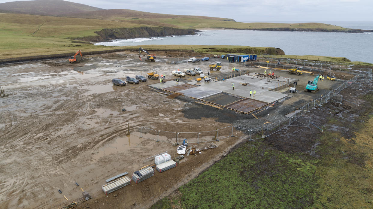 The launchpad construction site (Shetland Space Centre/PA)