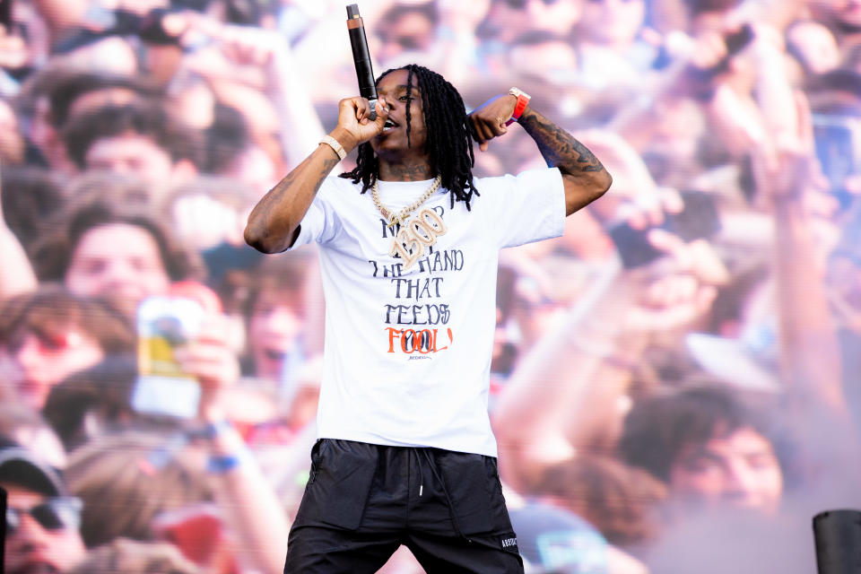 Polo G performs onstage during Austin City Limits Festival at Zilker Park on Oct. 3, 2021, in Austin, Texas. - Credit: Rich Fury/Getty Images