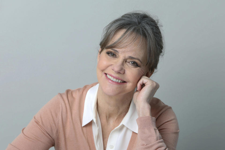 FILE - In this March 3, 2017 file photo, actress Sally Field poses for a portrait in New York. Iconic actress Sally Field and foundational children’s show Sesame Street top this year’s class of Kennedy Center Honors recipients. Other chosen to receive the award for lifetime achievement in the arts include singer Linda Ronstadt, conductor Michael Tilson Thomas and the R&B group Earth, Wind and Fire.(Photo by Amy Sussman/Invision/AP)