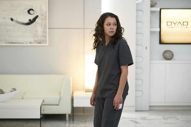 Tatiana Maslany as Sarah Manning in BBC America's Orphan Black. (Photo Credit: Ken Woroner/BBC America)