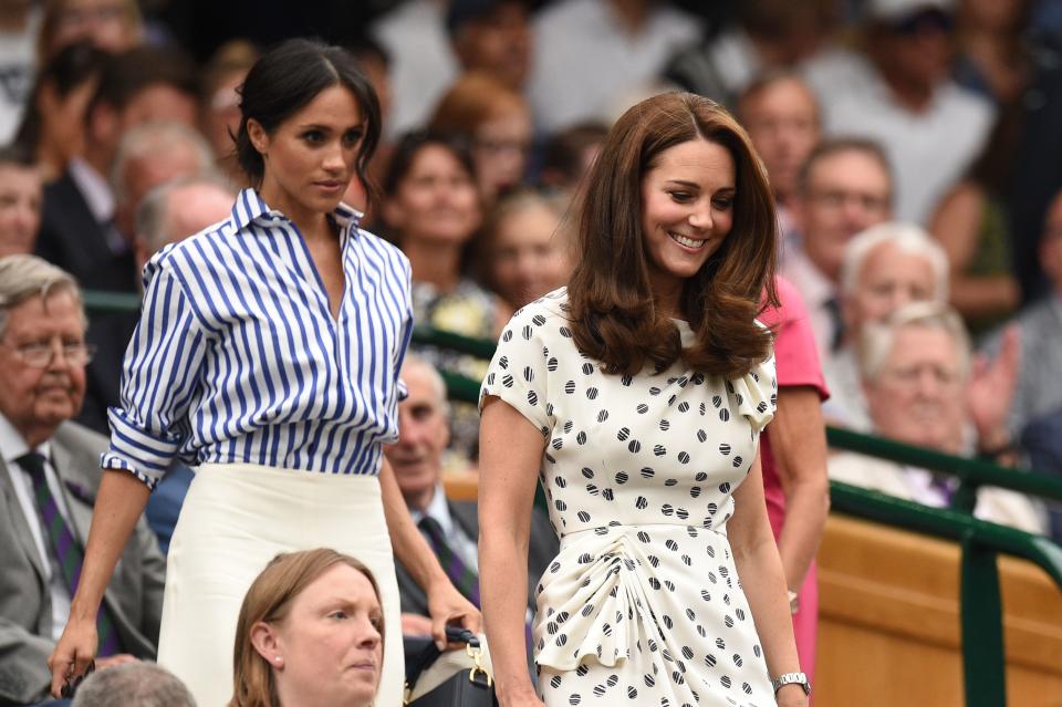 The Duchesses take their seats at Wimbledon. [Photo: Getty]