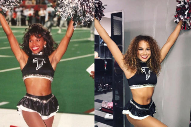 I tried my old cheerleading uniforms from a decade ago - including