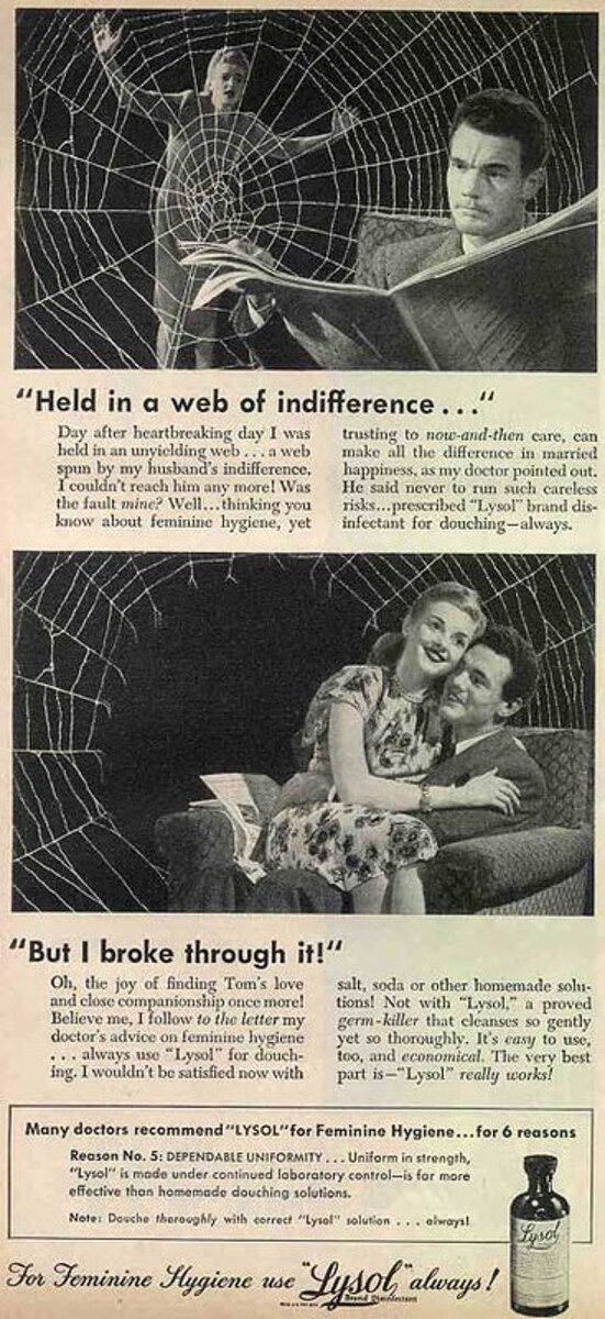 Vintage Lysol Disinfectant Douche Advertisement