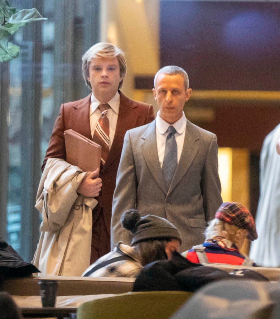 Sebastian Stan plays a young Donald Trump — alongside Jeremy Strong as Roy Cohn — in “The Apprentice,” which premiered at the Cannes Film Festival. TheImageDirect.com