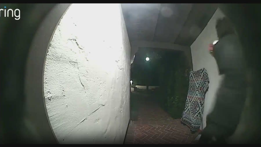 A resident in the Los Angeles neighborhood of Atwater shared Ring doorbell camera footage with KTLA that shows a man kicking down their home’s front door.