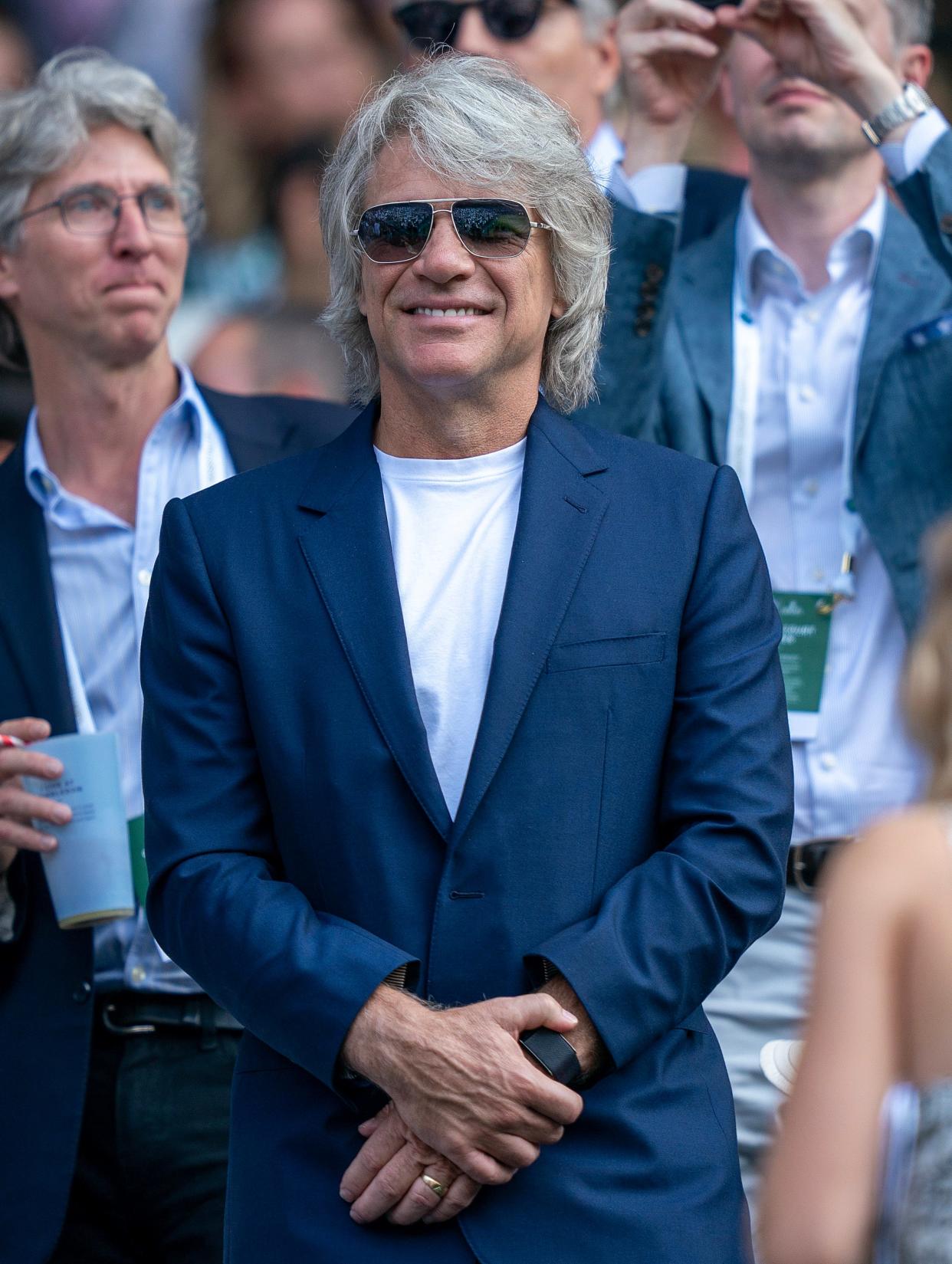 Jon Bon Jovi attended the Carlos Alcaraz (and Alexandre Muller match at the All England Lawn Tennis and Croquet Club in summer 2023.