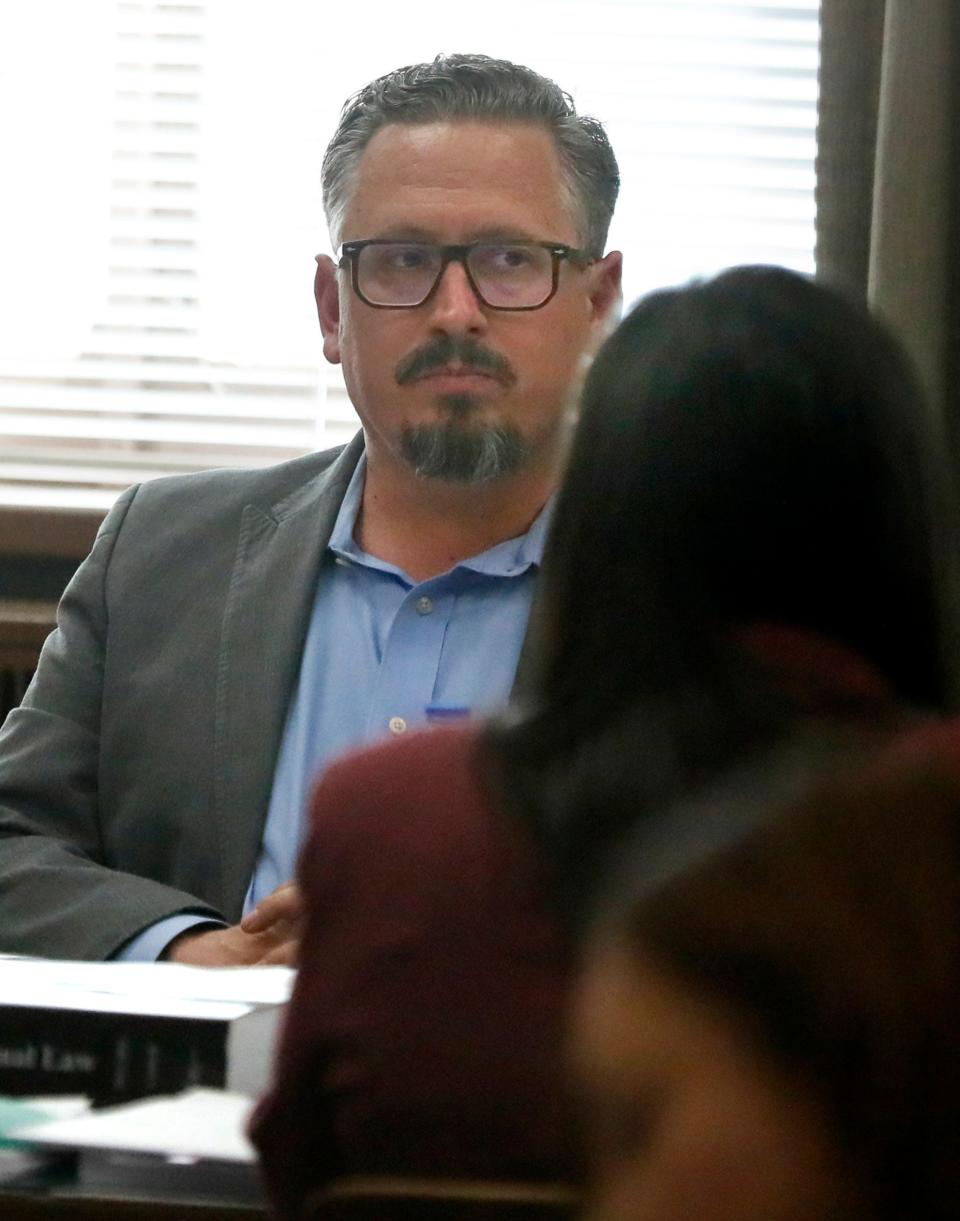 Epic Charter Schools co-founder David Chaney is shown Thursday in an Oklahoma County District Courtroom.