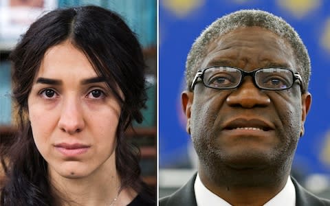 Nadia Murad and Denis Mukwege jointly receive the Nobel Peace Prize 2018 - Credit: REUTERS