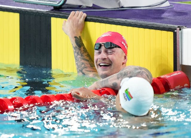 Adam Peaty qualified second fastest for the men's 50m breaststroke final (Tim Goode/PA)