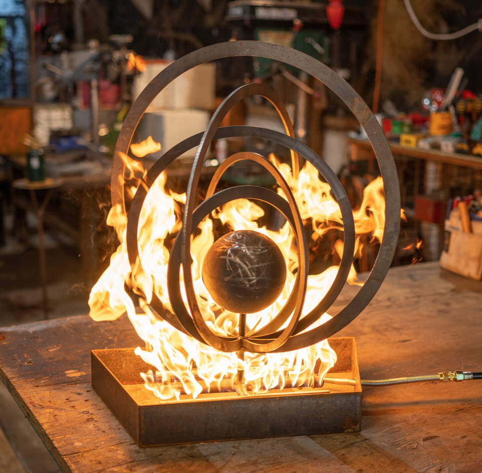 One of Matt Toole's fire sculptures.