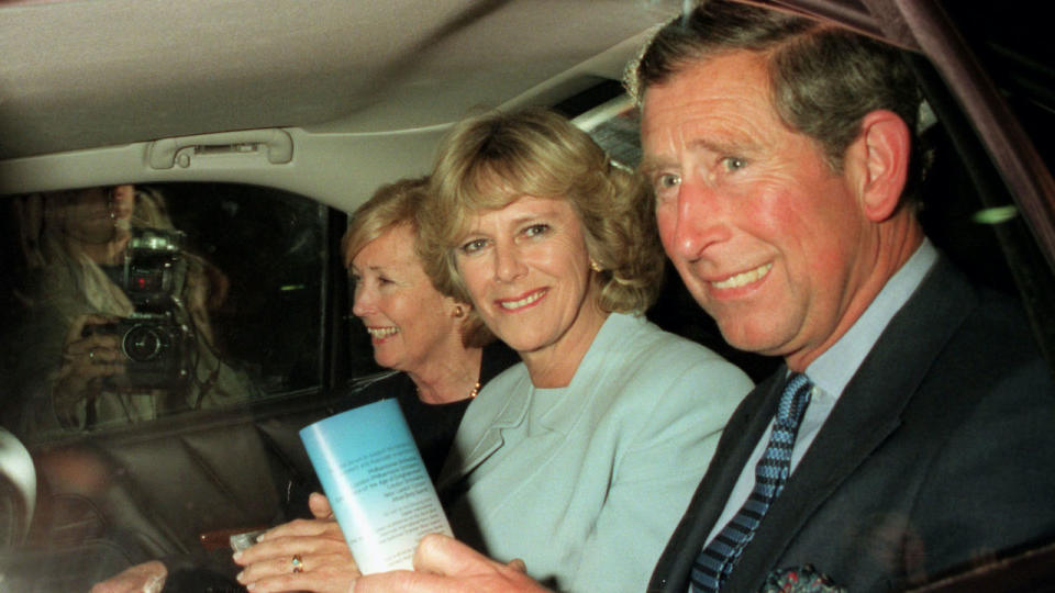 1999: Camilla Parker Bowles and King Charles leaving the Royal Festival Hall in London