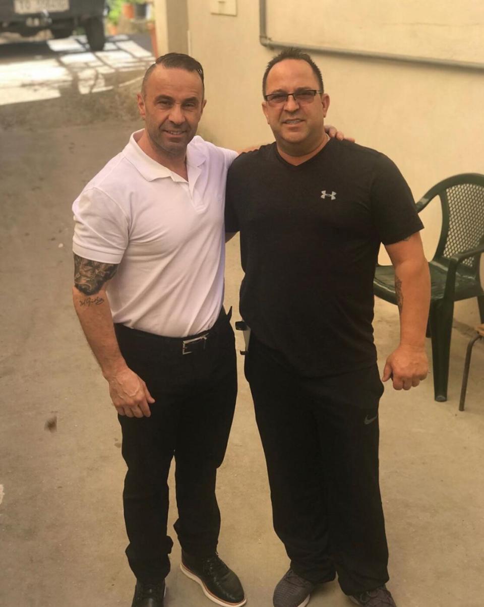 After his March 2019 release from prison, Joe was taken into ICE custody as his deportation case continued. Teresa and their daughters <a href="https://people.com/tv/teresa-giudice-visits-joe-ice-custody-first-time/" rel="nofollow noopener" target="_blank" data-ylk="slk:visited him there that May, on his 47th birthday;elm:context_link;itc:0;sec:content-canvas" class="link ">visited him there that May, on his 47th birthday</a>. His <a href="https://people.com/tv/joe-giudice-asks-to-be-released-from-ice-custody-amid-deportation-battle/" rel="nofollow noopener" target="_blank" data-ylk="slk:request to go home to New Jersey;elm:context_link;itc:0;sec:content-canvas" class="link ">request to go home to New Jersey</a> was denied, however, he was able to leave ICE custody and go to Italy in October; from there, <a href="https://people.com/tv/rhonj-joe-giudice-freed-from-ice-flies-to-italy/" rel="nofollow noopener" target="_blank" data-ylk="slk:he'll continue to appeal his deportation order;elm:context_link;itc:0;sec:content-canvas" class="link ">he'll continue to appeal his deportation order</a>. “Teresa is great spirits. She’s very happy that Joe’s out of ICE and grateful that her girls can FaceTime him to see him and <a href="https://people.com/tv/joe-giudice-milania-see-you-soon-daddy-gia-gabriella-facetime/" rel="nofollow noopener" target="_blank" data-ylk="slk:talk to him so easily;elm:context_link;itc:0;sec:content-canvas" class="link ">talk to him so easily</a> now,” <a href="https://people.com/tv/joe-giudice-feels-like-weight-lifted-after-ice-release-source/" rel="nofollow noopener" target="_blank" data-ylk="slk:a source told PEOPLE;elm:context_link;itc:0;sec:content-canvas" class="link ">a source told PEOPLE</a>. “The kids have missed their father so much and now that he’s free, it feels like a weight has been lifted off them. They’re ready to turn the page and start this new chapter.” The source added, “Joe’s mood has changed too. He’s much happier than he’s been the past few months. But know this — no one wants this as their new normal. Teresa, the girls, and Joe all want Joe home in Jersey. They’re praying he wins his appeal to come back.” <a href="https://people.com/tv/joe-giudice-speaks-out-italy-appeal-deportation-order/" rel="nofollow noopener" target="_blank" data-ylk="slk:Teresa said the couple will;elm:context_link;itc:0;sec:content-canvas" class="link ">Teresa said the couple will</a> “be sitting down with @Andy to discuss everything that has been happening with us and our family the past few months" in a Bravo special, airing Sunday night, Oct. 27, as Joe — pictured here in Rome with family — told Bravo he's "learned a valuable lesson."