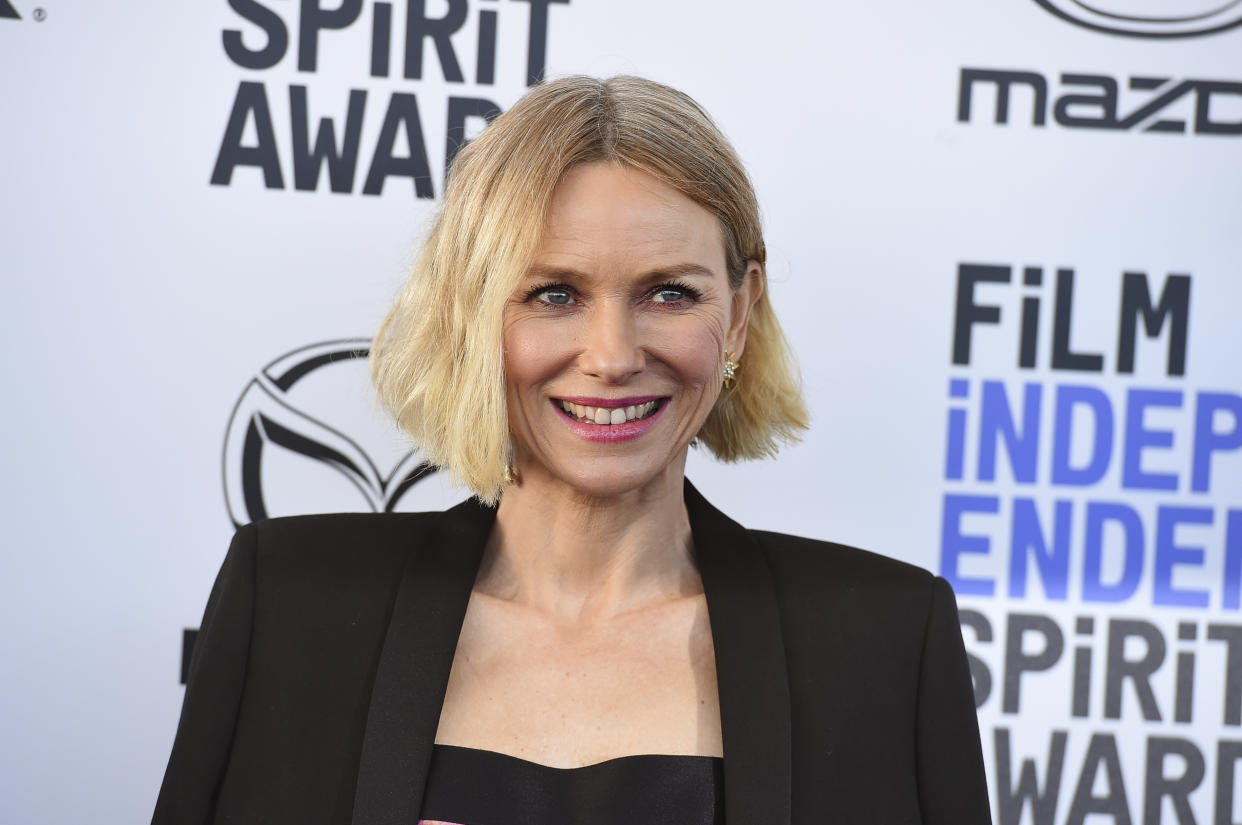 Naomi Watts arrives at the 35th Film Independent Spirit Awards on Saturday, Feb. 8, 2020, in Santa Monica, Calif. (Photo by Jordan Strauss/Invision/AP)