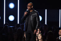 <p>Comedian Dave Chappelle speaks onstage during the 60th Annual Grammy Awards on January 28, 2018, in New York City. (Photo: Getty Images) </p>