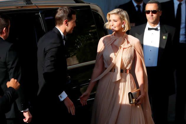 <p>Jared Kushner et Ivanka Trump à Rome pour le mariage Misha Nonoo et Michael Hess, le 20 septembre 2019.</p>