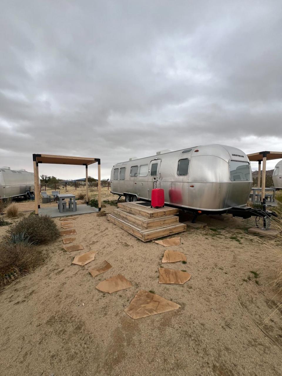 airstream trailer in the desert