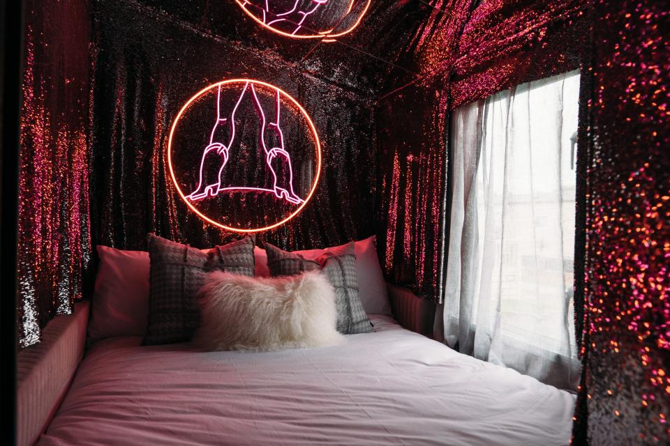 AFTER: “[The Disco Room] is pretty much all bed, but at least very dazzling,” says Anna.