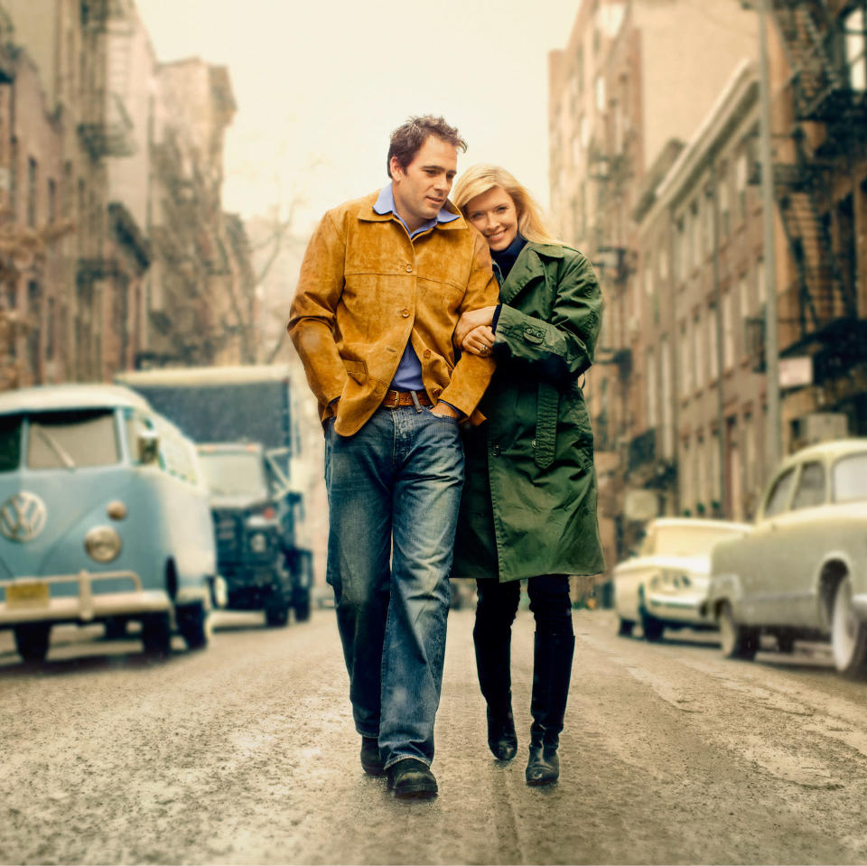 NASCAR driver Jimmie Johnson and wife Chandra as Bob Dylan's "The Freewheelin' Bob Dylan" (ESPN The Magazine)