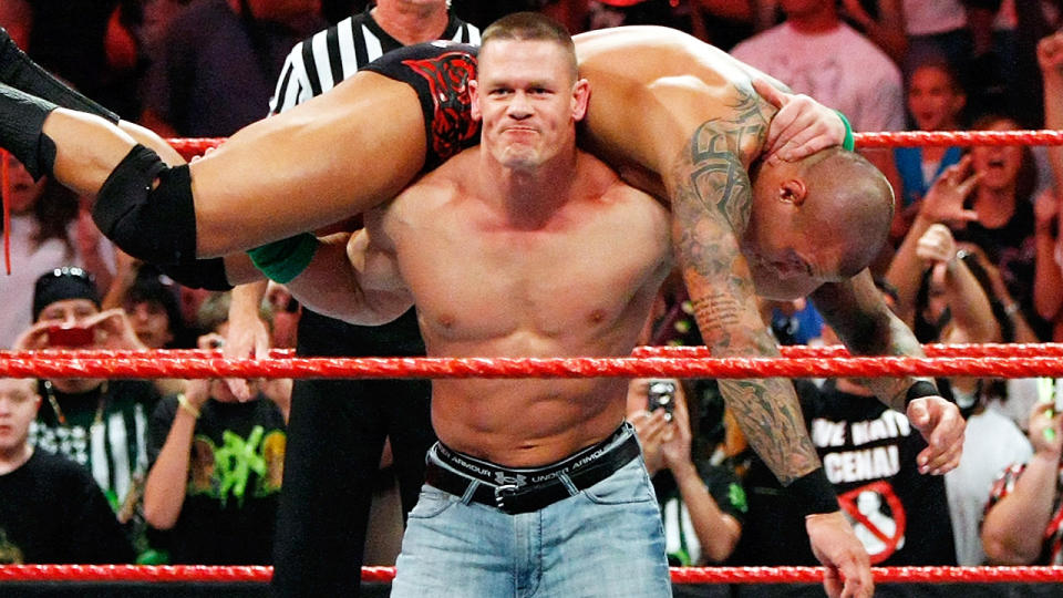 John Cena, pictured here in action against Randy Orton in 2009.