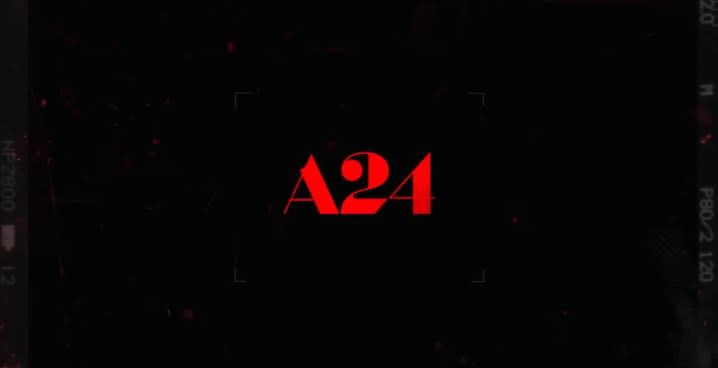 The logo for A24 in a trailer for "Civil War."