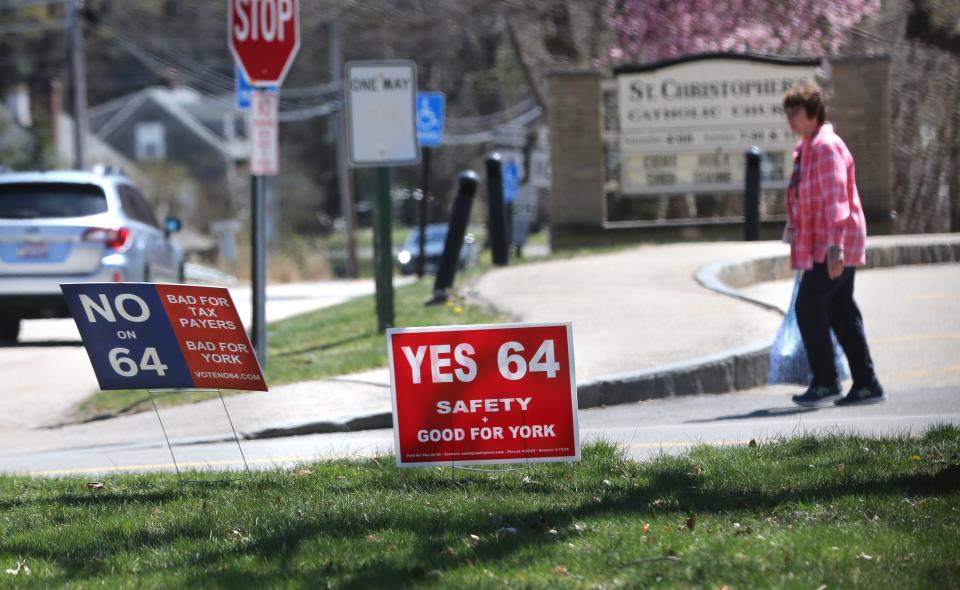 Article 64 in York looks to establish a short-term rental ordinance and there are many signs throughout town urging to vote yes and to vote no.