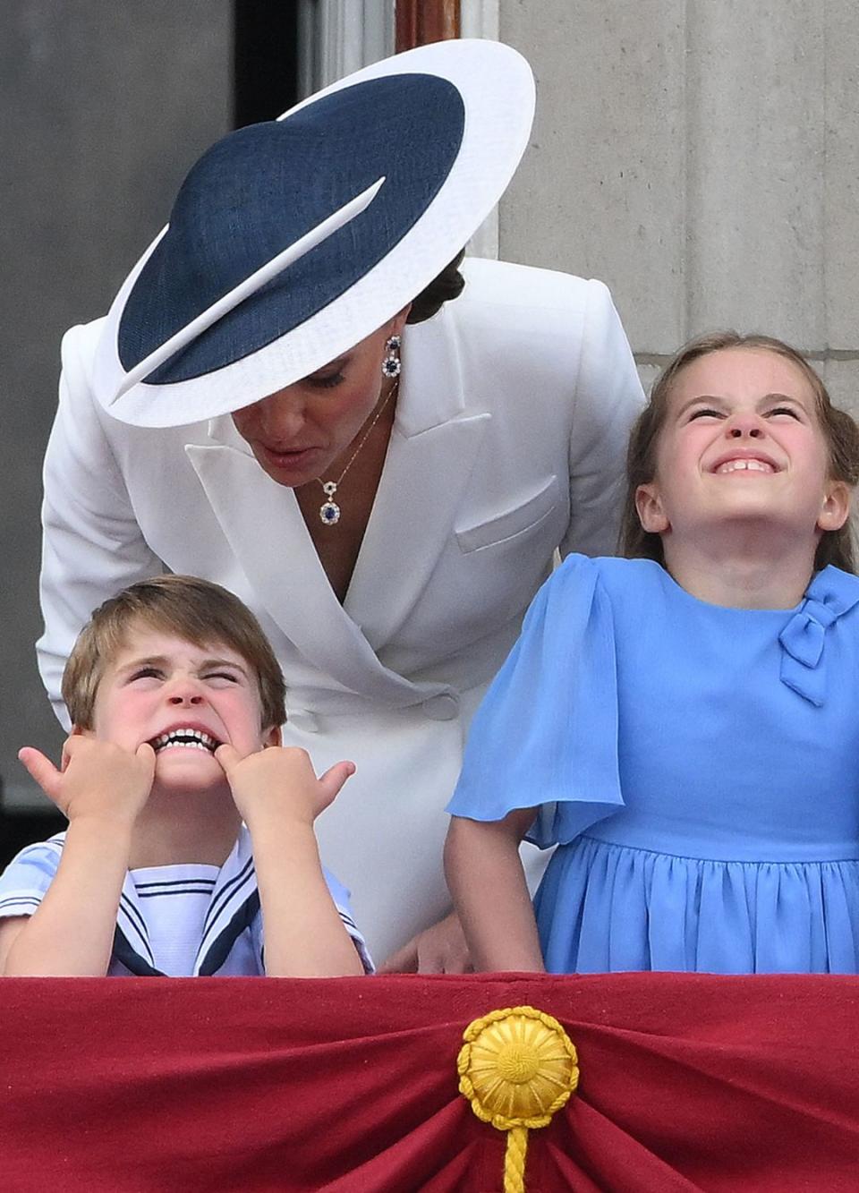 Prince Louis pulling a funny face