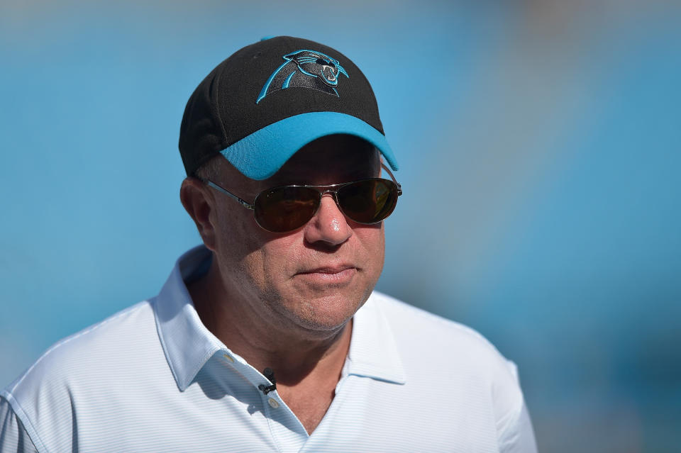 Panthers owner David Tepper is not a fan of Donald Trump's attitude toward NFL players who take a knee during the national anthem. (Photo: Grant Halverson via Getty Images)