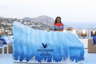 IBIZA, SPAIN - MAY 25: A DJ performs at the star-studded GREY GOOSE Altius launch party on May 25, 2024 in Ibiza, Spain. 

Photo by Dave Benett