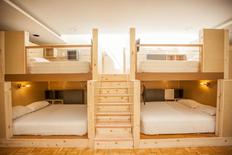 A "co-living" bunk space at PodShare's San Francisco location in the Tenderloin district.