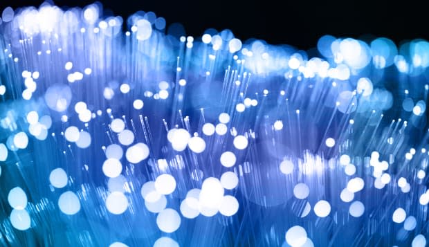 fiber optics background with...