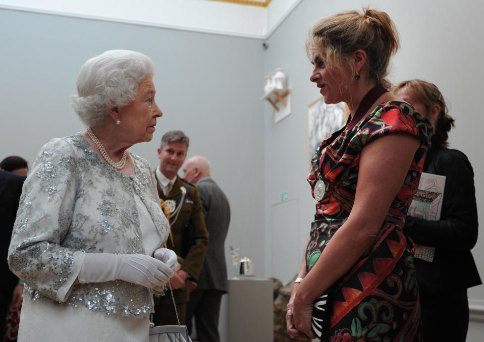 Queen Elizabeth II Visits The Royal Academy Of Arts