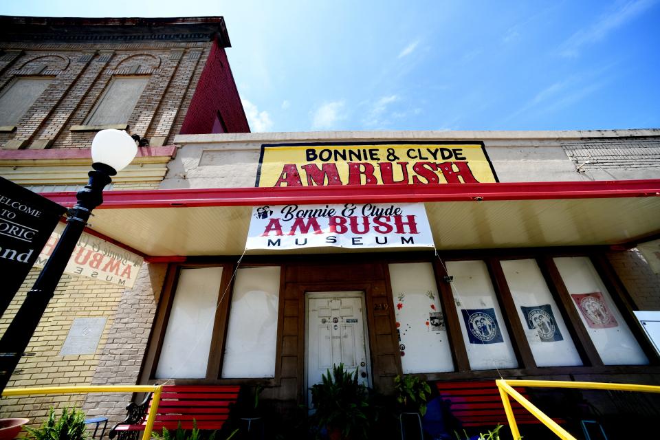 Inside the Bonnie and Clyde Ambush Museum in Gibsland, Louisiana.