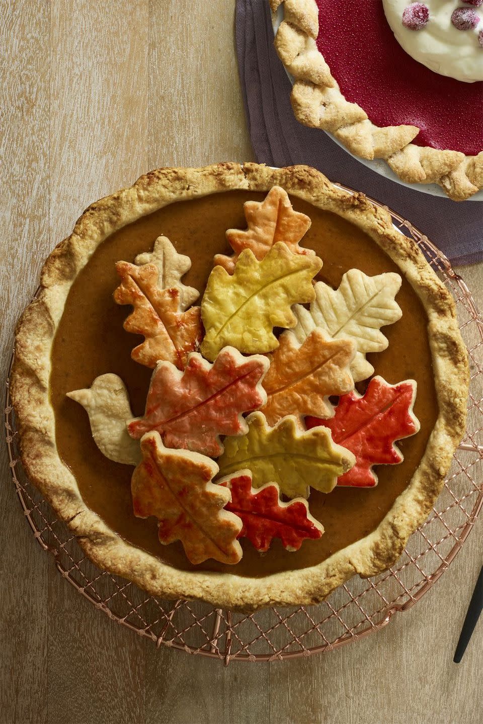 <p>Looking for a more autumnal take when it comes to your Halloween dessert? Look no further than this beautiful and festive pumpkin pie.</p><p>Get the <a href="https://www.womansday.com/food-recipes/food-drinks/recipes/a60507/chai-pumpkin-pie-recipe/" rel="nofollow noopener" target="_blank" data-ylk="slk:Chai Pumpkin Pie recipe;elm:context_link;itc:0;sec:content-canvas" class="link "><strong>Chai Pumpkin Pie recipe</strong></a>.</p>