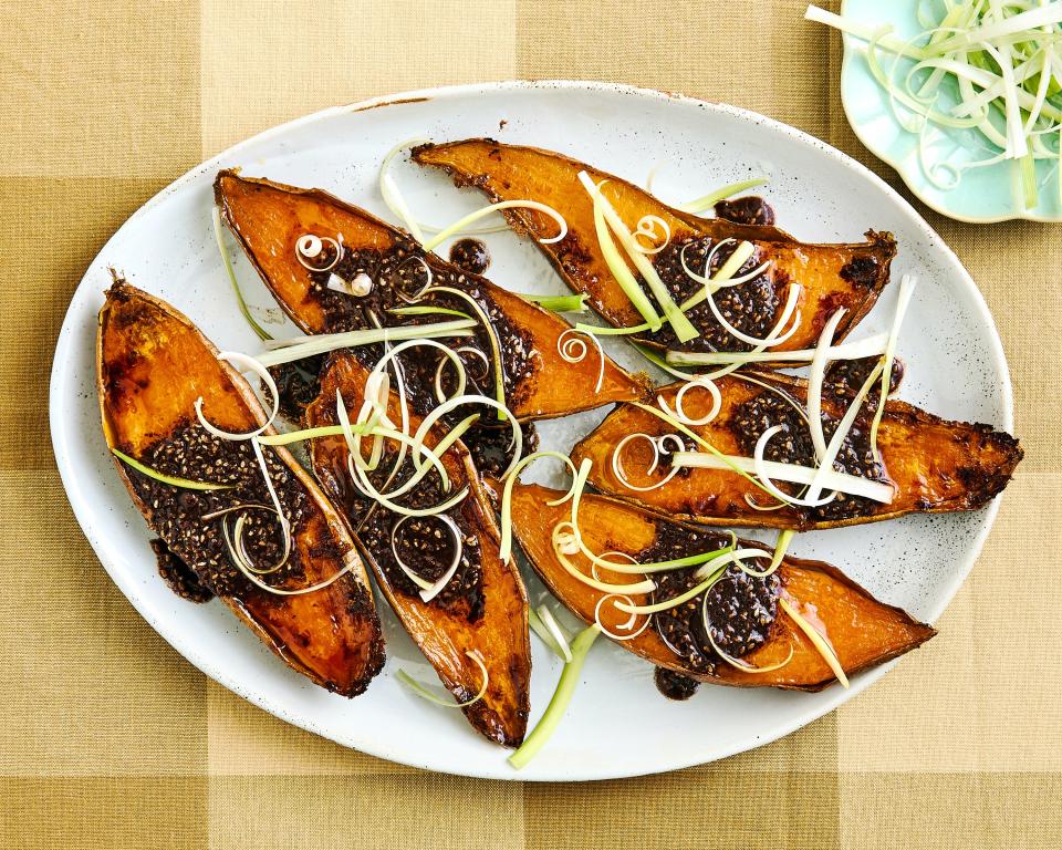 Sweet Potatoes With Cocoa-Sesame Butter