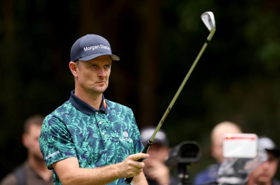 Justin Rose on the 14th tee during day one of the BMW PGA Championship at Wentworth (Steven Paston/PA) (PA Wire)