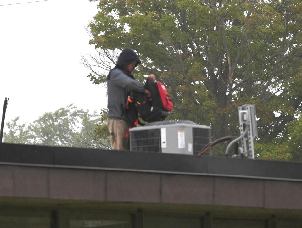 Work was completed this fall on the condensers on top of the Bronson Jr./Sr High School paid for from the current sinking fund millage.