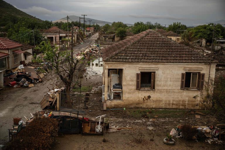 Vista de la destrucción y el estado en el que quedó el pueblo