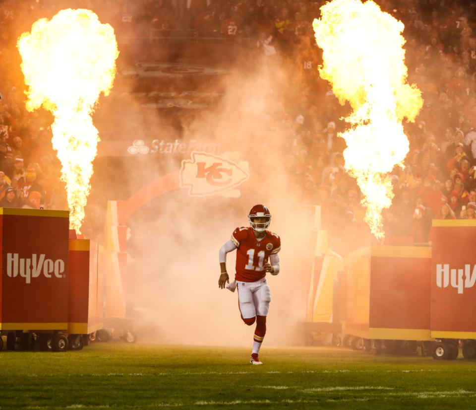 Alex Smith brings the heat, but he could use some personalized music, too. (Getty)