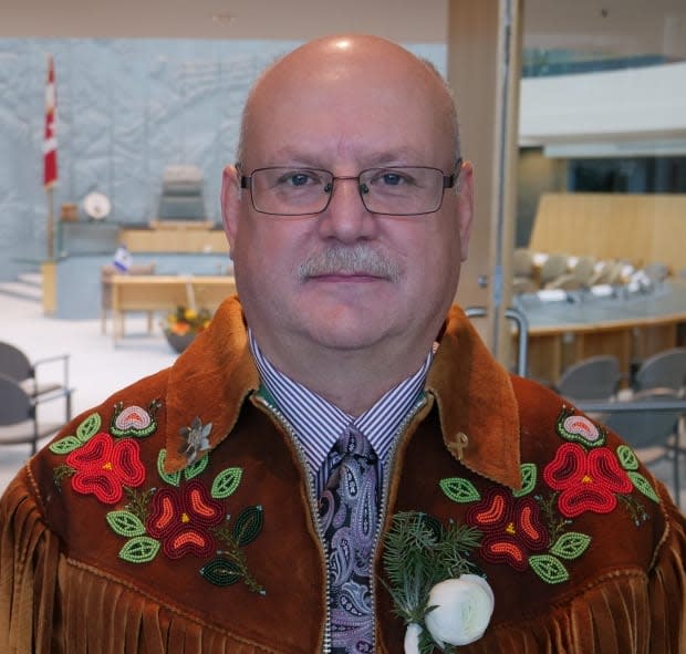 A file photo of Minister of Environment and Natural Resources Shane Thompson at the N.W.T. Legislative Assembly. Thompson says recent illegal hunting on winter roads around Yellowknife has left him 'very upset.' (Mario De Ciccio/Radio-Canada - image credit)