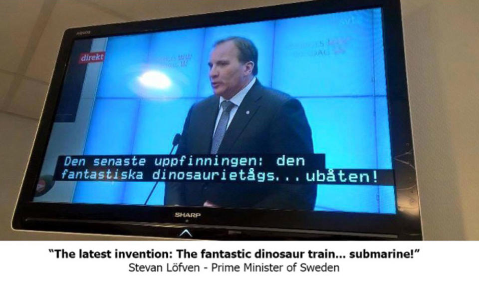 Der schwedische Premierminister schwärmt von einer neuen Erfindung. (Bild: Screenshot Imgur/TheBlondSwede)