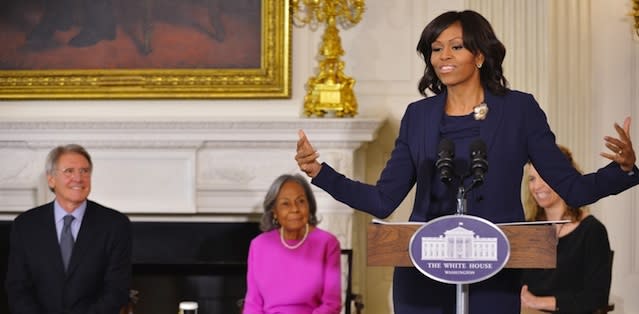 Michelle Obama Hosts Harrison Ford, '42' Cast at White House